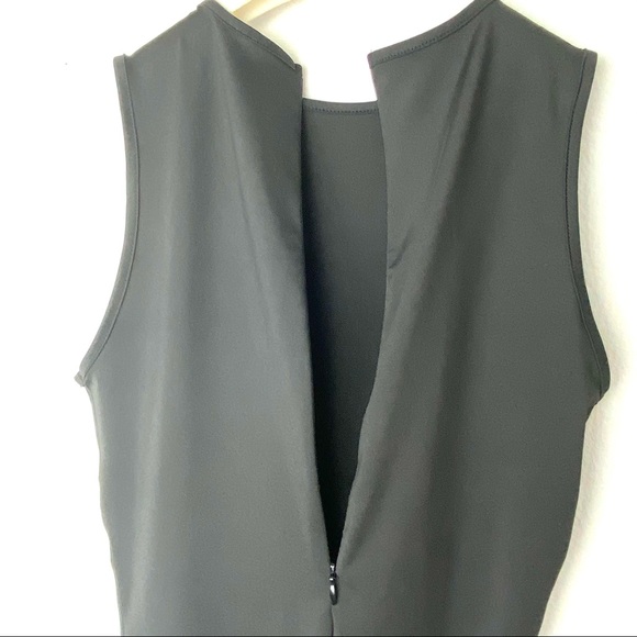 Sleeveless Black Jumpsuit Bodycon stretch minimalist basic - Picture 9 of 11